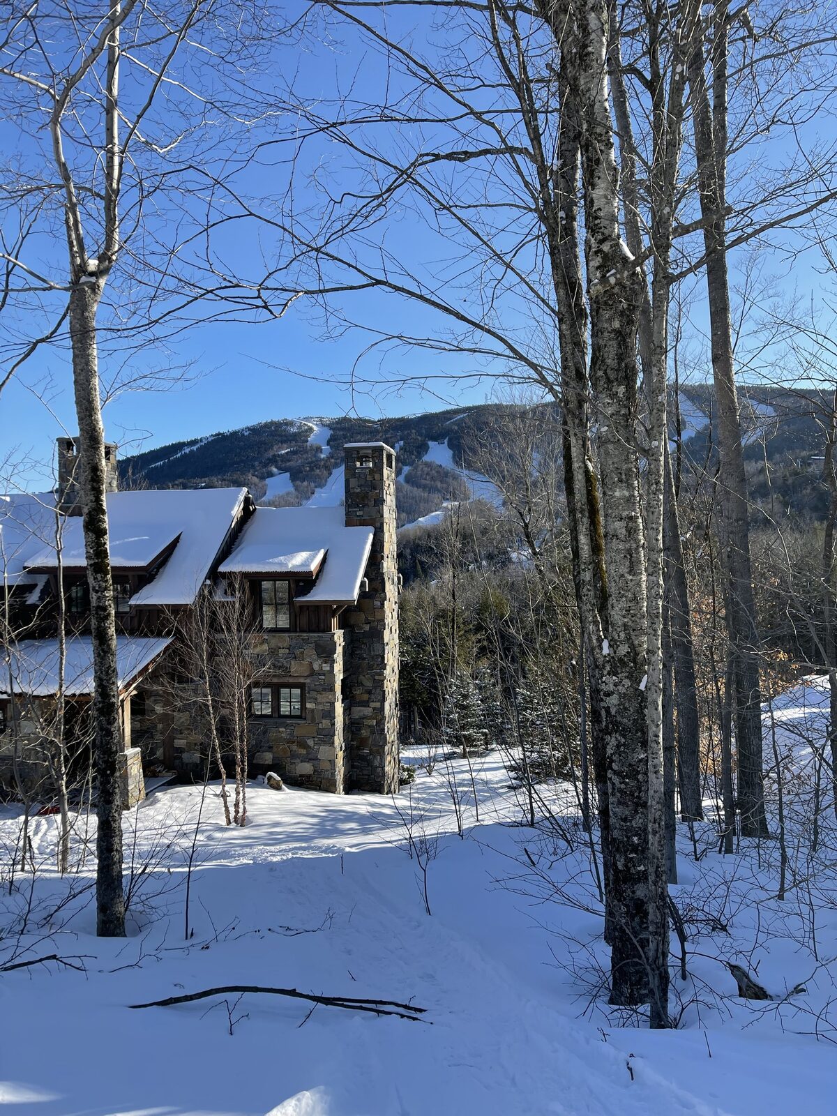 Exterior view of a DEK Builds mountain resort property