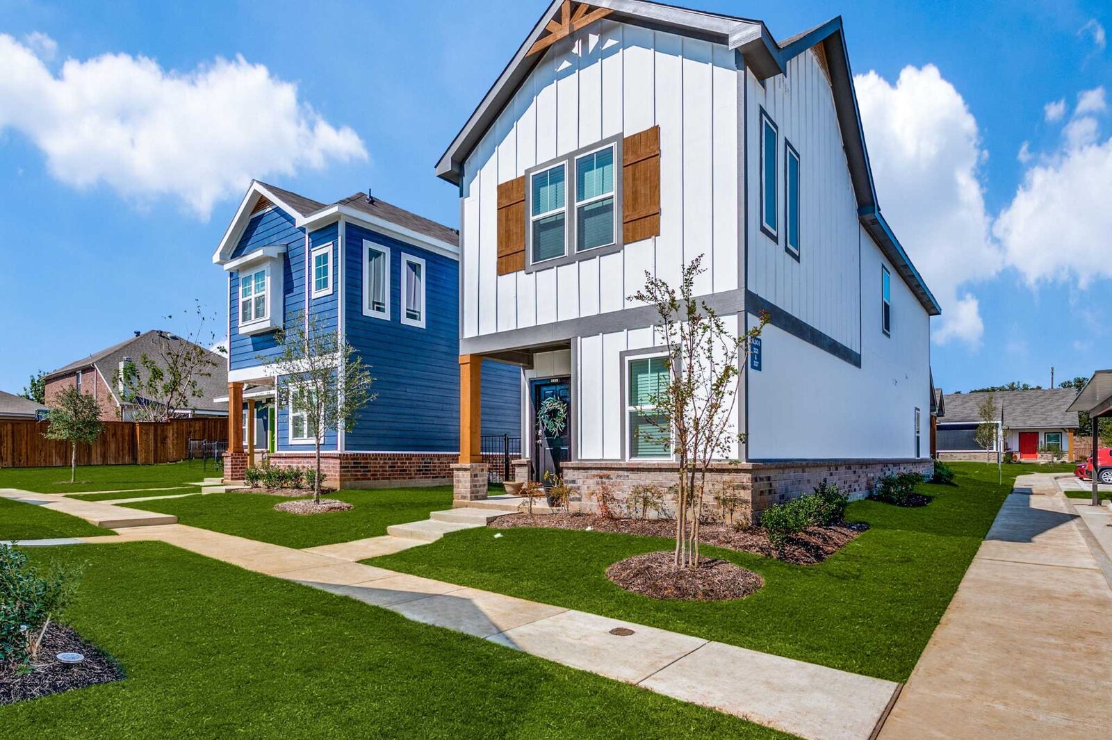 A completed DK Homes residence exterior