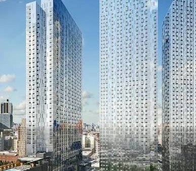 Jackson Park's three glass residential towers in Long Island City, New York