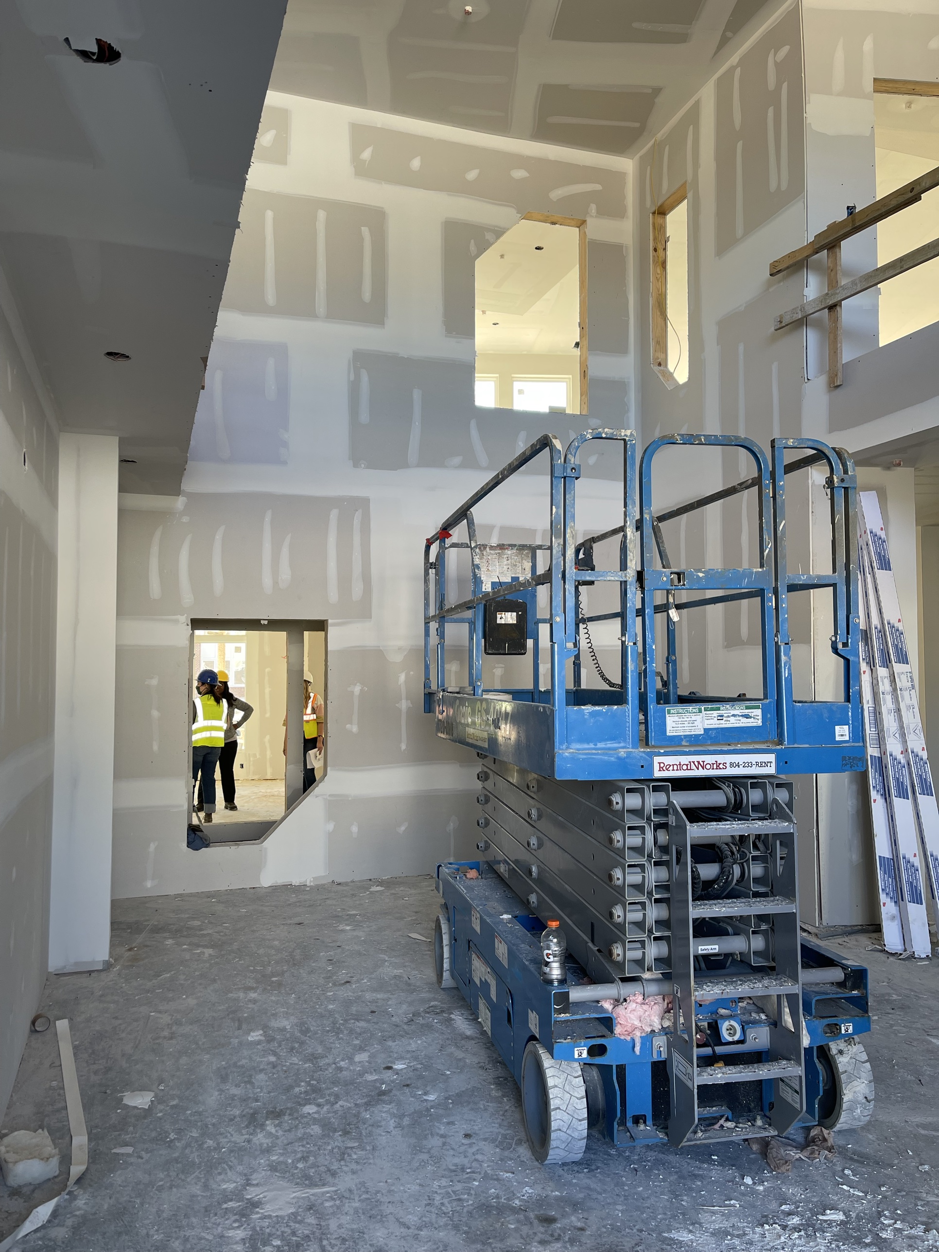 Consultants touring a client project under construction