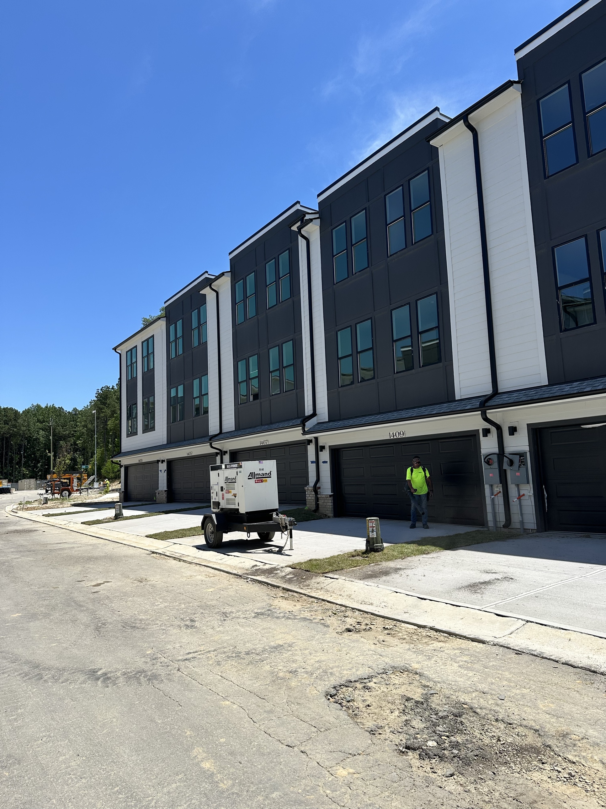 A completed townhome community built with Kaufman Consulting advisory support