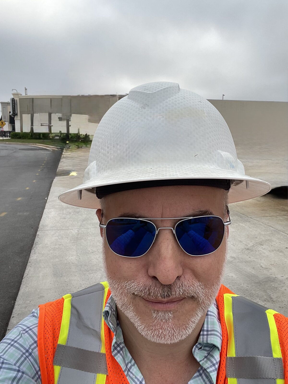 A LoneStar Kaufman team member on-site at a commercial construction project