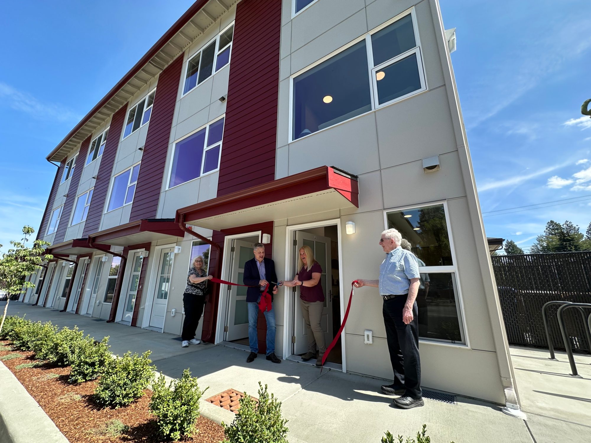 Ribbon-cutting ceremony at the completed Oldivai Project Zero building in Spokane, Washington