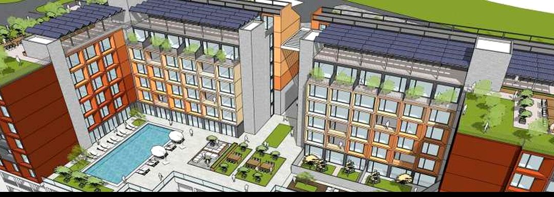 150 East Allen St concept rendering — Downtown Winooski, Vermont, Kaufman & Company / Oldivai Development