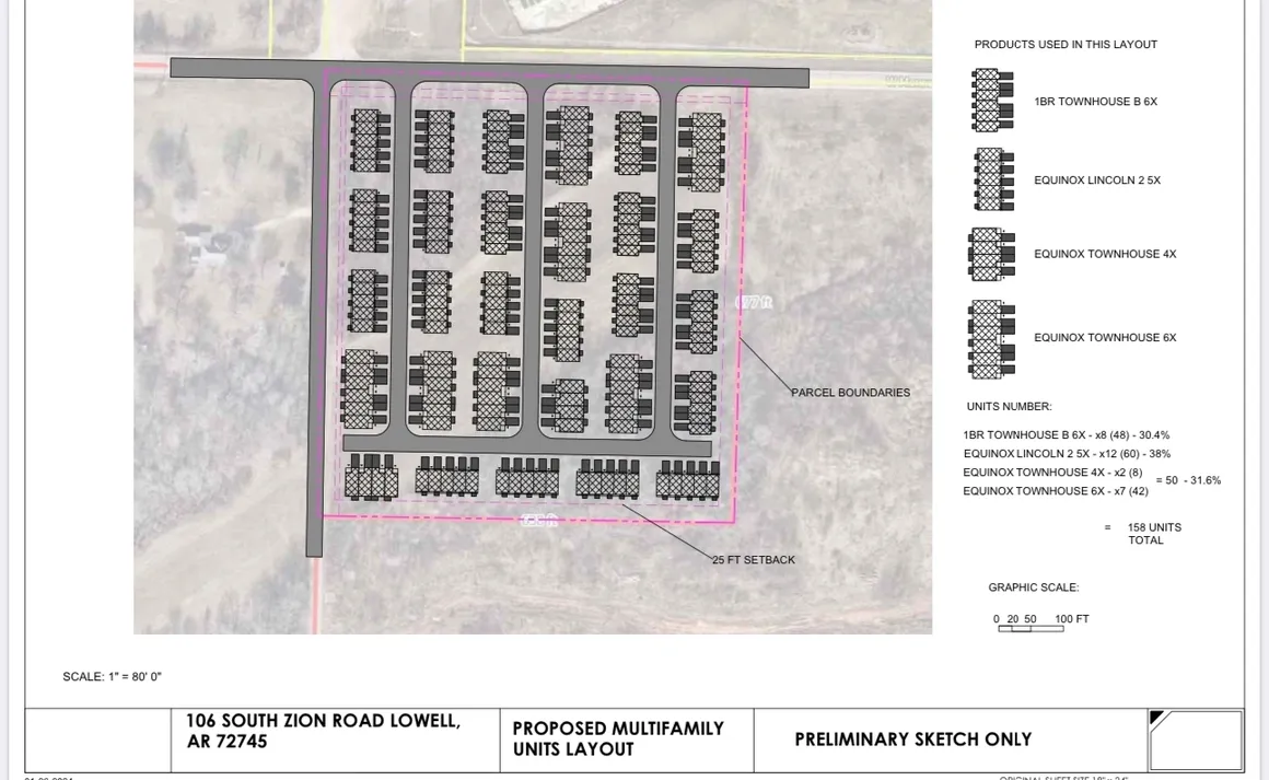 Preliminary site plan for development